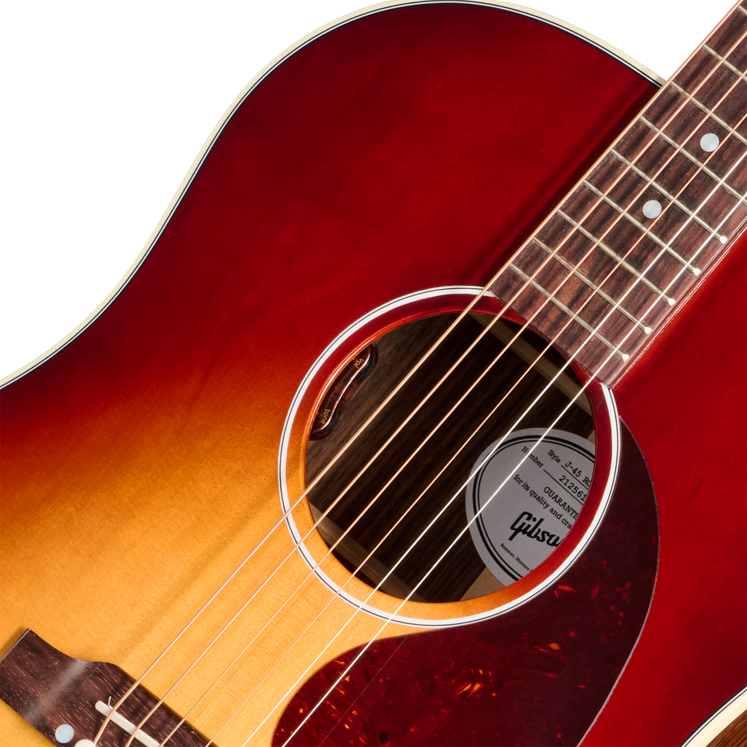 Gibson J45 Standard Rosewood (baggs Hifi Dna) Dreadnought Epicea Palissandre Rw - Rosewood Burst - Folk gitaar - Variation 2