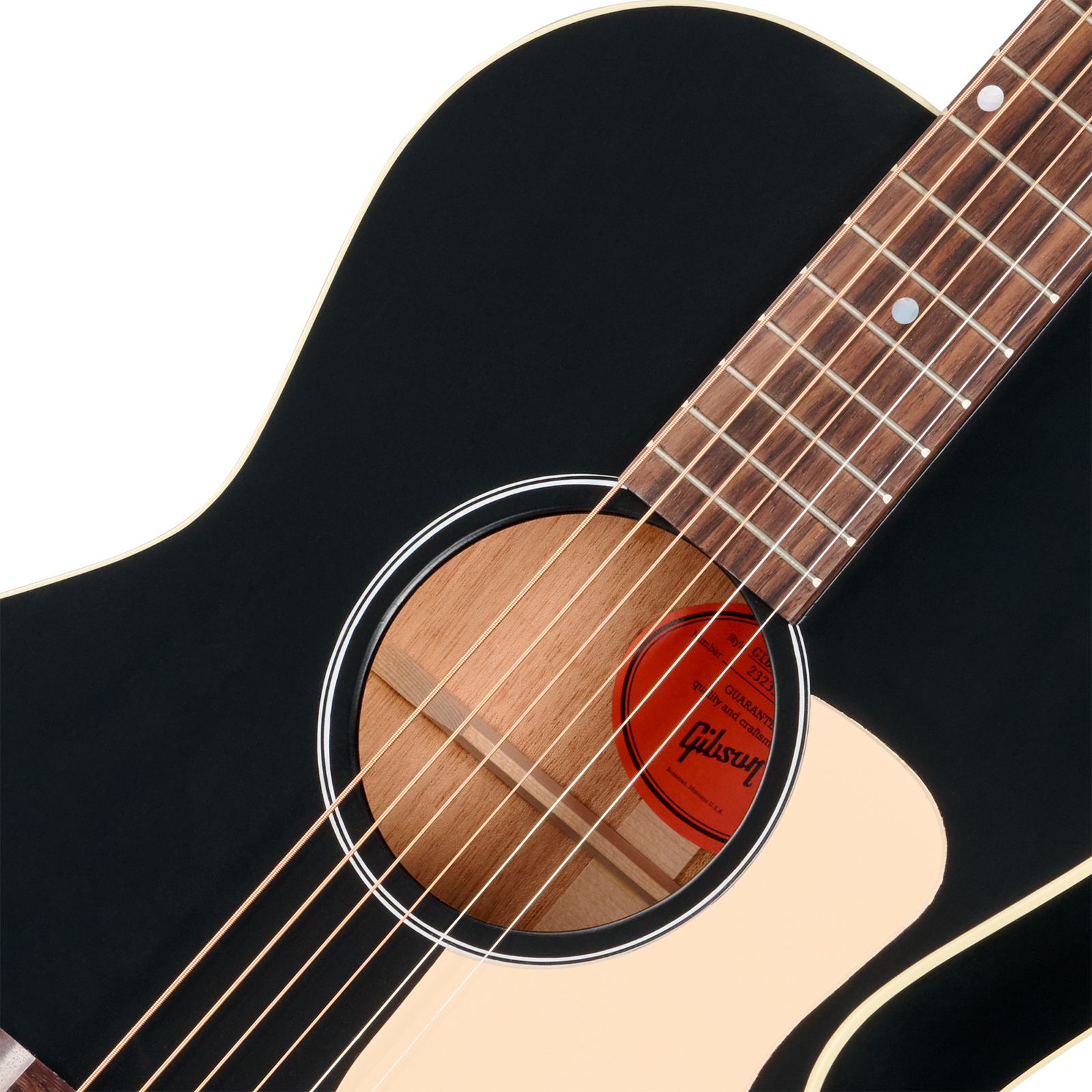 Gibson L00 Century 12-fret Lh Parlor Shsc Gaucher Epicea Acajou Rw - Ebony Satin - Folk gitaar - Variation 2