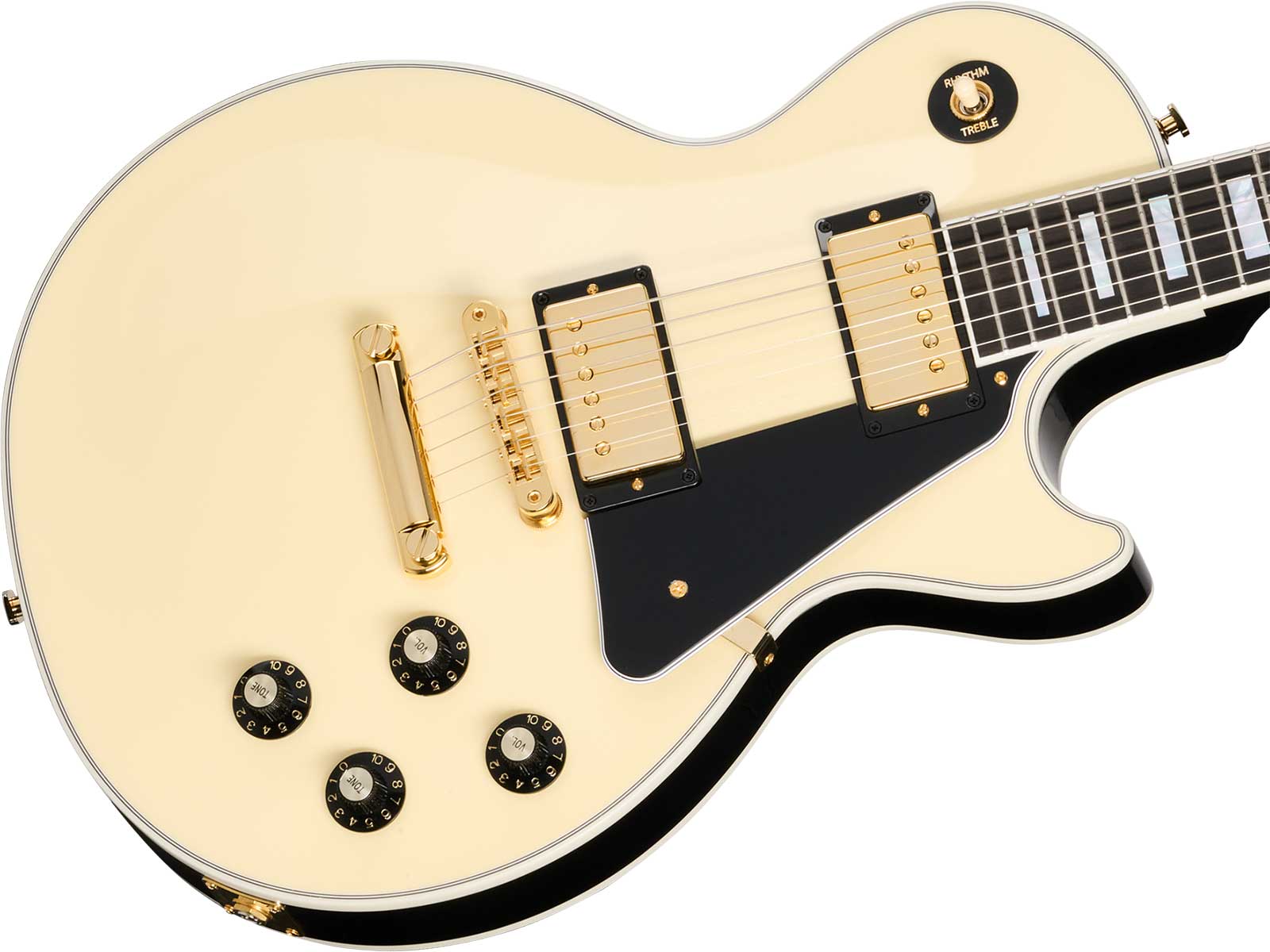 Gibson Les Paul Custom 70s 2h Ht Eb - Buttercream Top - Single cut gitaar - Variation 3