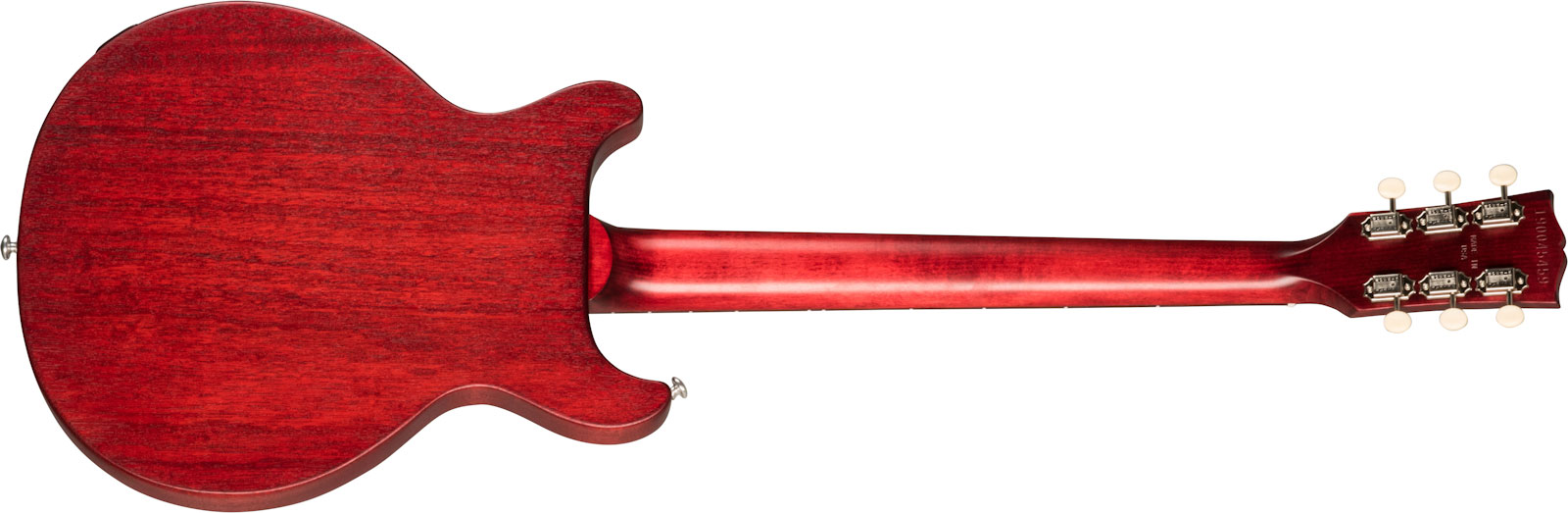 Gibson Les Paul Junior Tribute Dc Modern P90 - Worn Cherry - Guitarra eléctrica de doble corte. - Variation 1