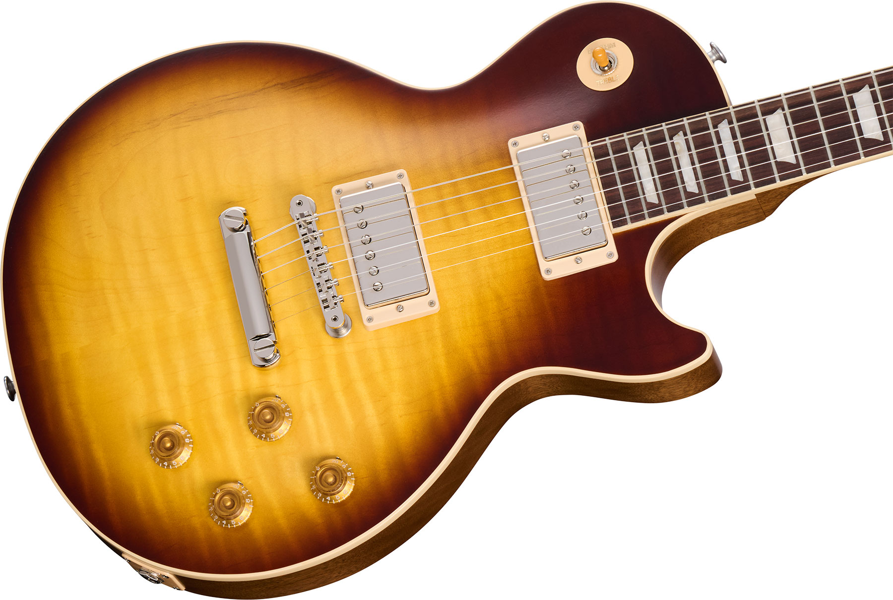 Gibson Les Paul Standard 50s Faded 2h Burstbucker Ht Rw - Vintage Tobacco Burst - Enkel gesneden elektrische gitaar - Variation 3