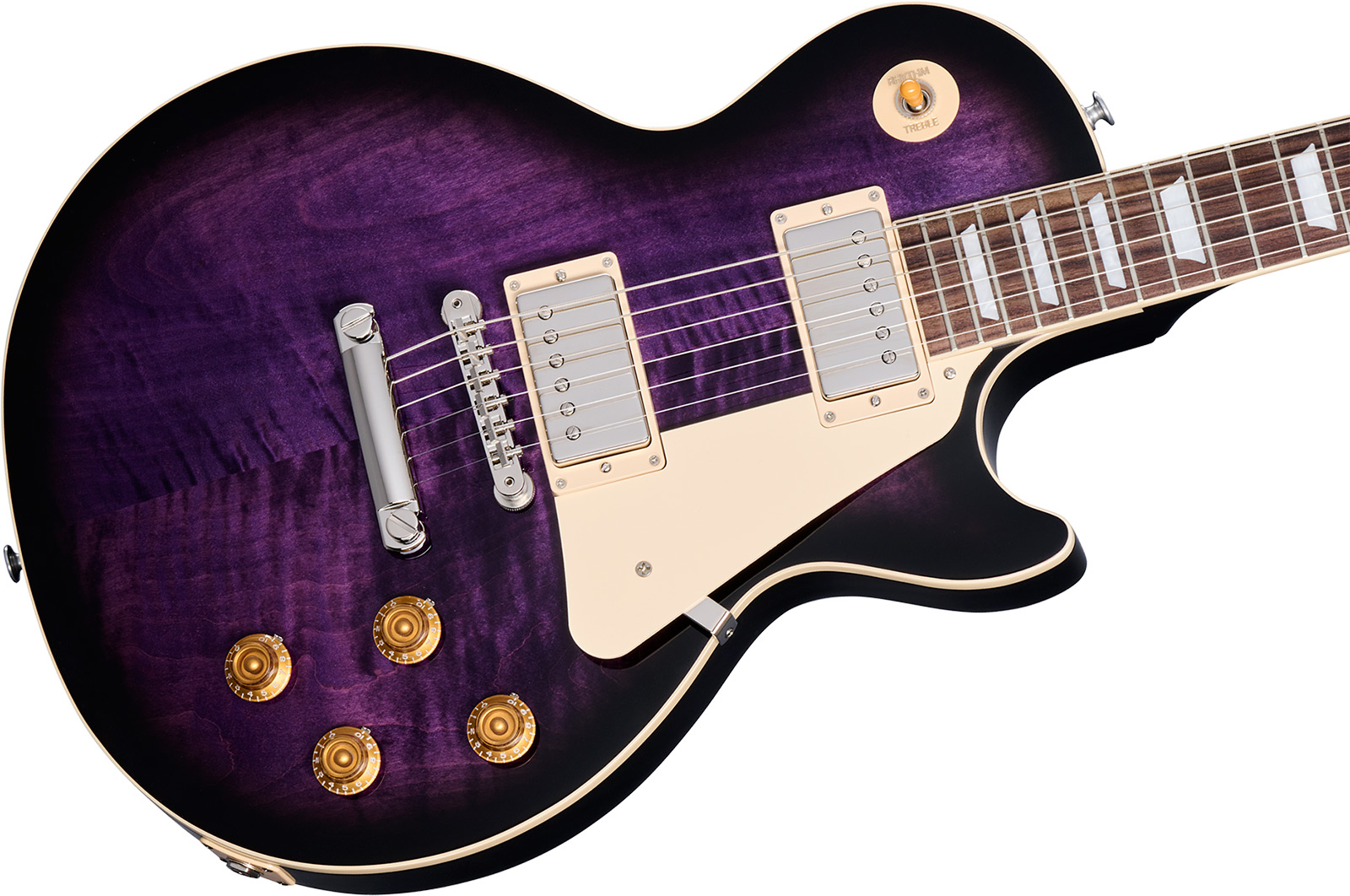 Gibson Les Paul Standard 50s Figured Top Original Usa 2h Ht Rw - Dark Purple Burst - Single cut gitaar - Variation 4