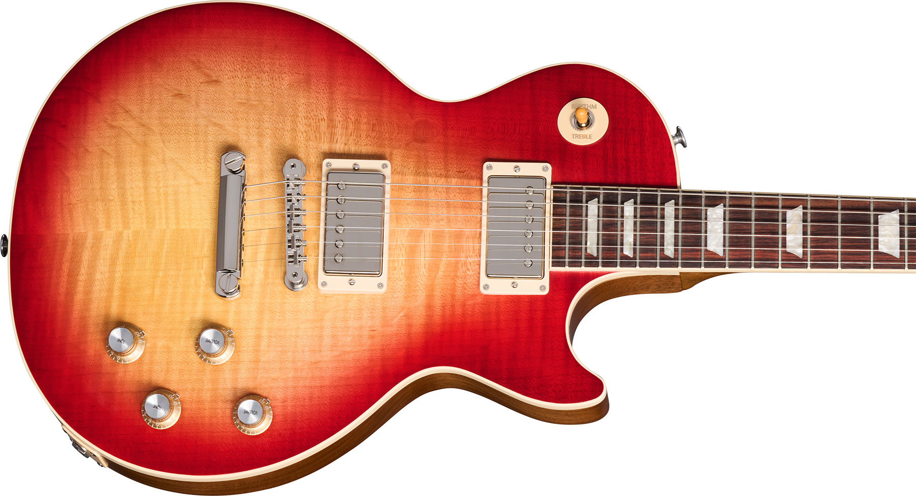 Gibson Les Paul Standard 60s Faded 2024 2h Ht Rw - Vintage Cherry Sunburst - Enkel gesneden elektrische gitaar - Variation 3