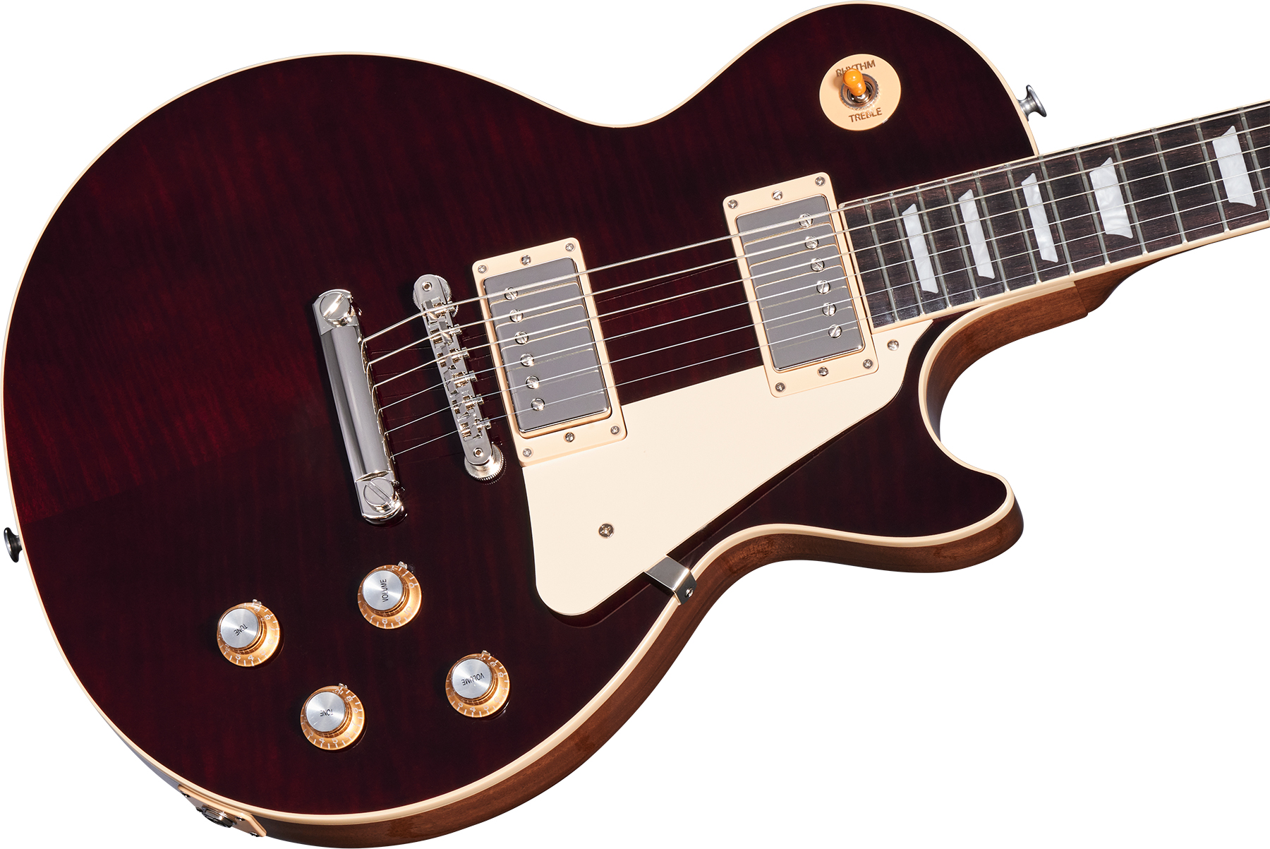 Gibson Les Paul Standard 60s Figured Original 2h Ht Rw - Translucent Oxblood - Enkel gesneden elektrische gitaar - Variation 1