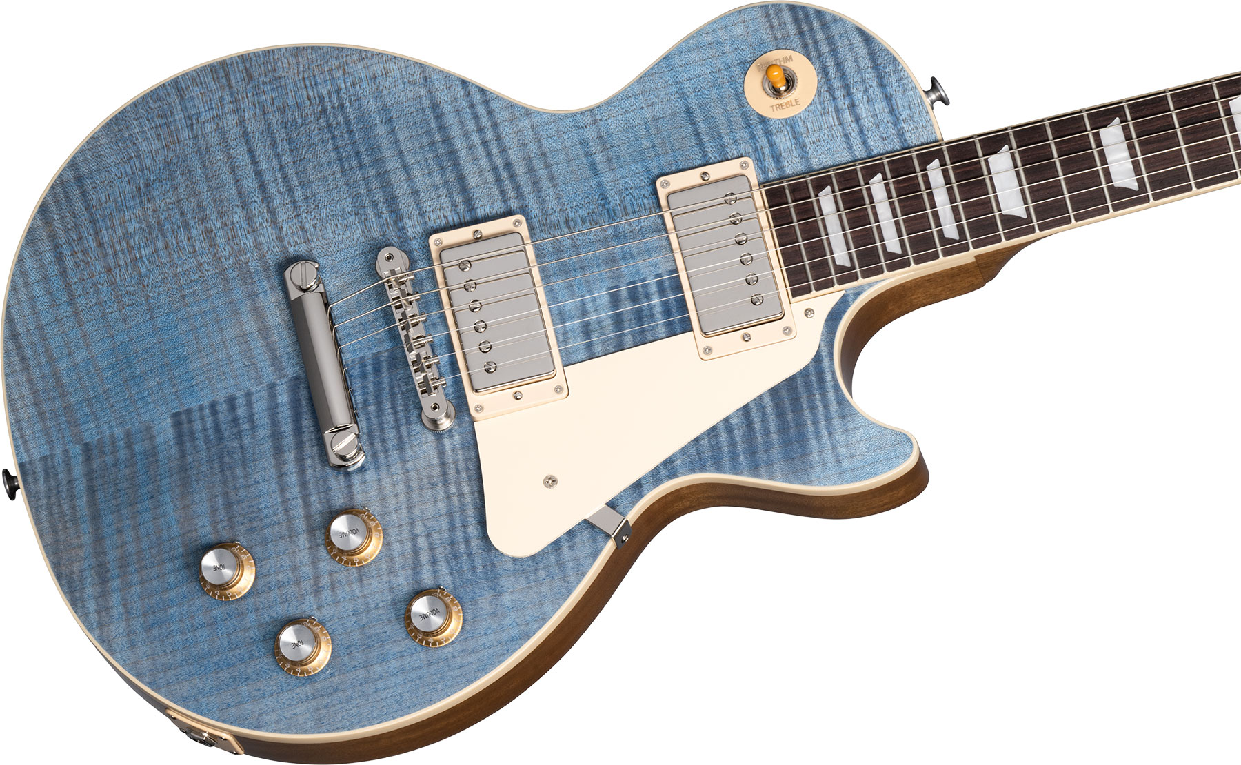 Gibson Les Paul Standard 60s Figured Original 2h Ht Rw - Ocean Blue - Enkel gesneden elektrische gitaar - Variation 3