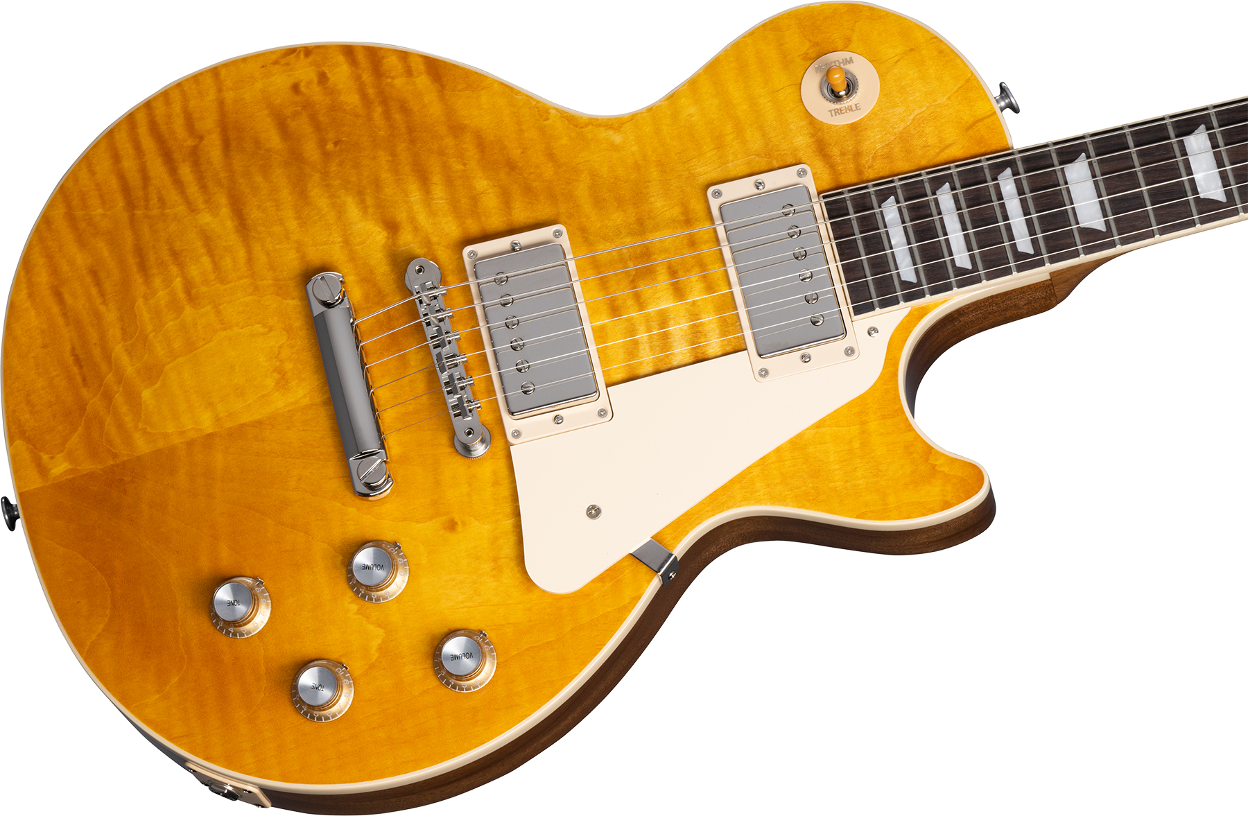 Gibson Les Paul Standard 60s Figured Original 2h Ht Rw - Honey Amber - Enkel gesneden elektrische gitaar - Variation 3