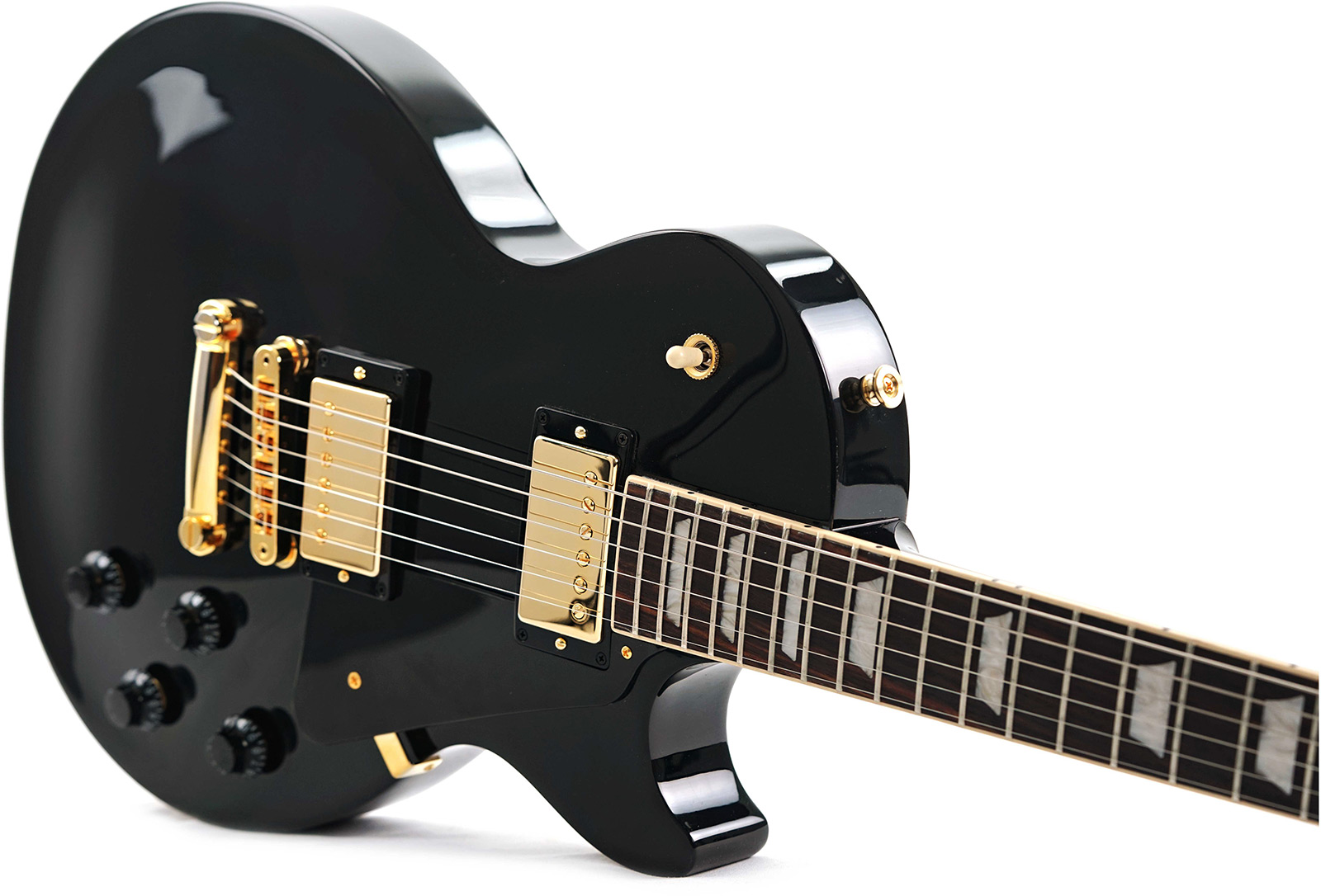 Gibson Les Paul Studio Gh Modern 2h Burstbucker Pro Ht Rw - Ebony - Single cut gitaar - Variation 2