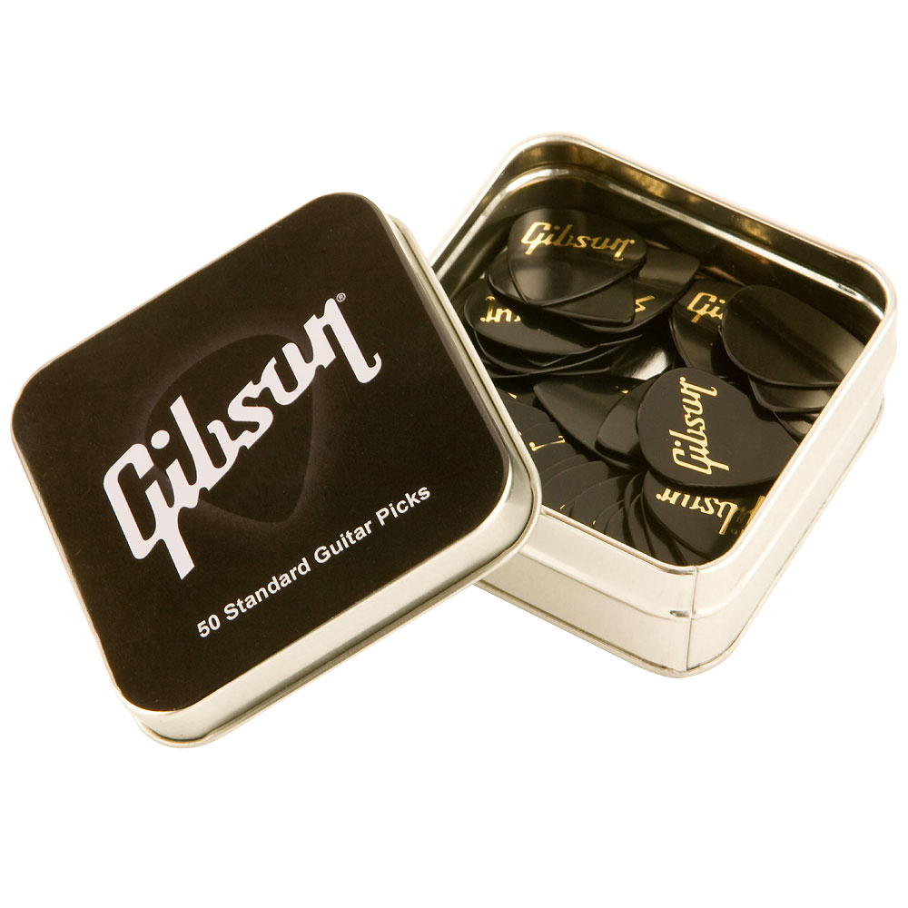 Gibson Lot De 50 Pick Tin Standard Style Thin  Boite Metal - Plectrum - Variation 1