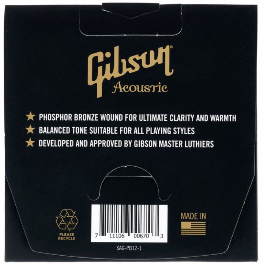 Gibson Sag-pb12 Phosphor Bronze Acoustic Guitar Light 12-53 - Westerngitaarsnaren - Variation 1