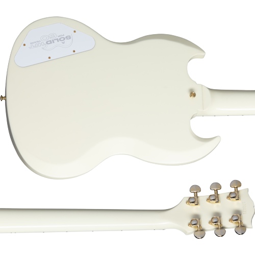 Gibson Sg Les Paul Custom 1961 60th Anniversary 3h Trem Eb - Vos Aged Polaris White - Guitarra eléctrica de doble corte. - Variation 2