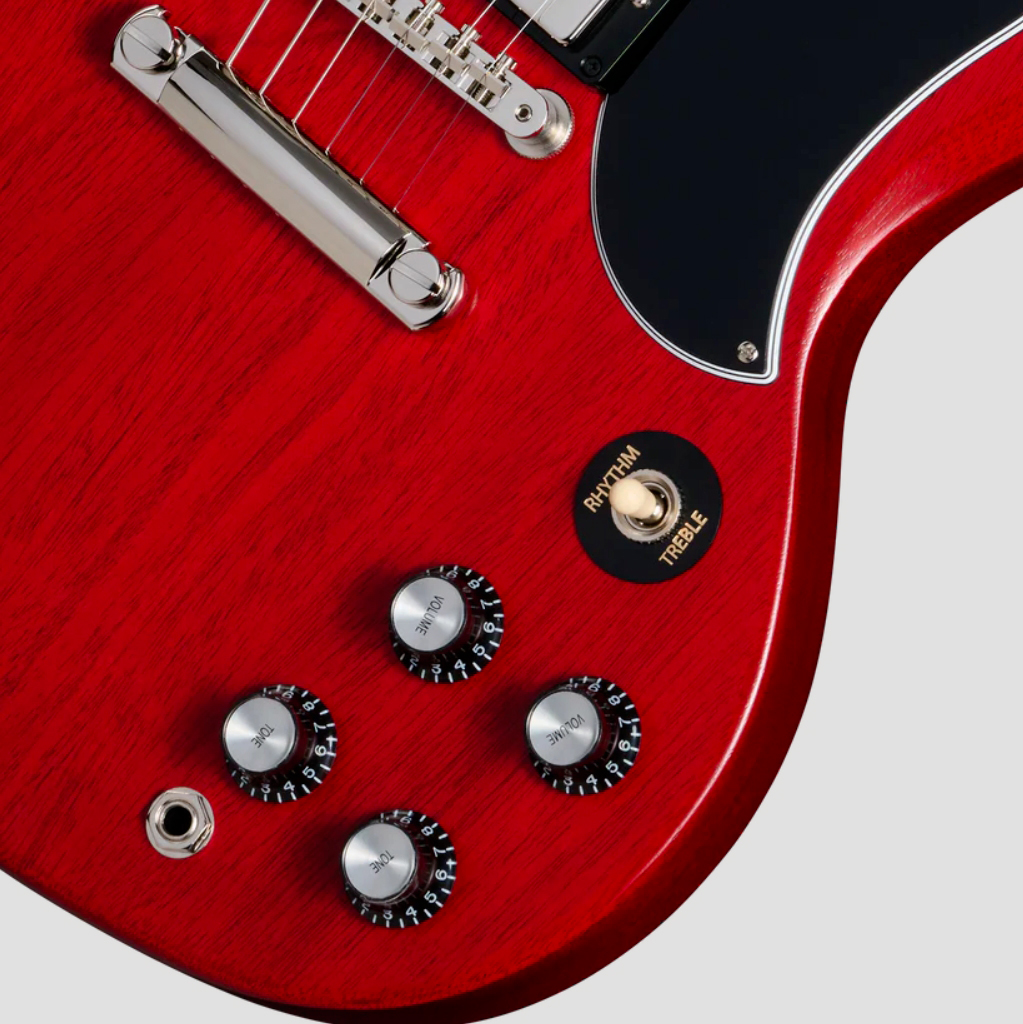 Gibson Sg Standard 1961 Faded W. 57 Classic Underwound Original 2h Ht Rw - Vintage Cherry Satin - Double cut gitaar - Variation 3