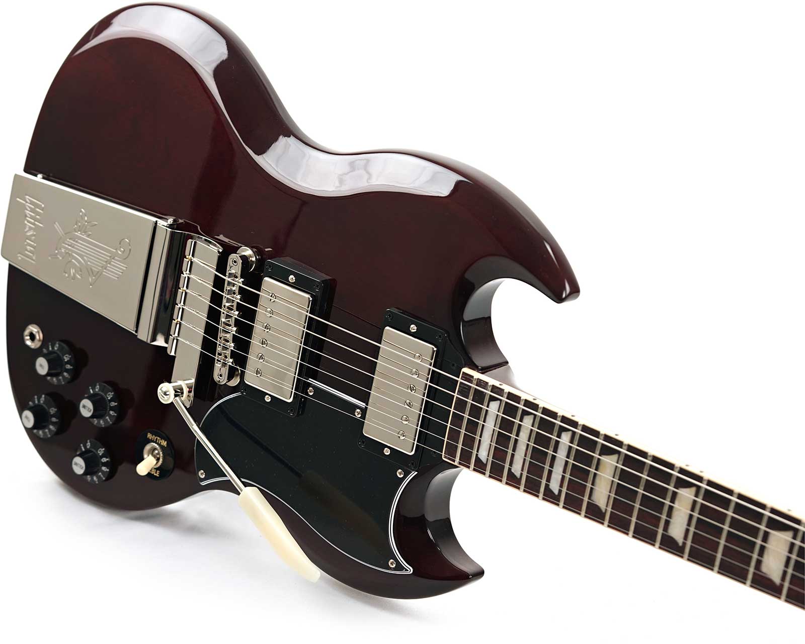Gibson Sg Standard 1961 Maestro Vibrola T-type 2h Trem Rw - Aged Cherry - Double cut gitaar - Variation 4