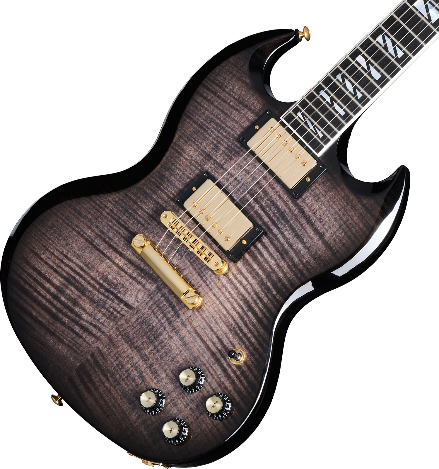 Gibson Sg Supreme Usa 2h Ht Rw - Translucent Ebony Burst - Guitarra eléctrica de doble corte. - Variation 3