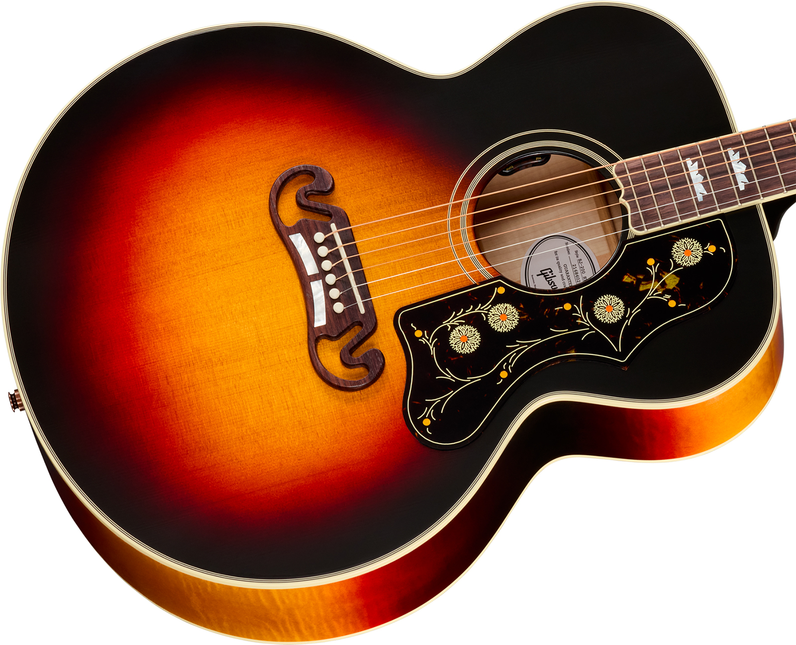 Gibson Sj200 Standard Maple (baggs Hifi Dna) Jumbo Epicea Erable Rw - Tri Burst - Folk gitaar - Variation 2