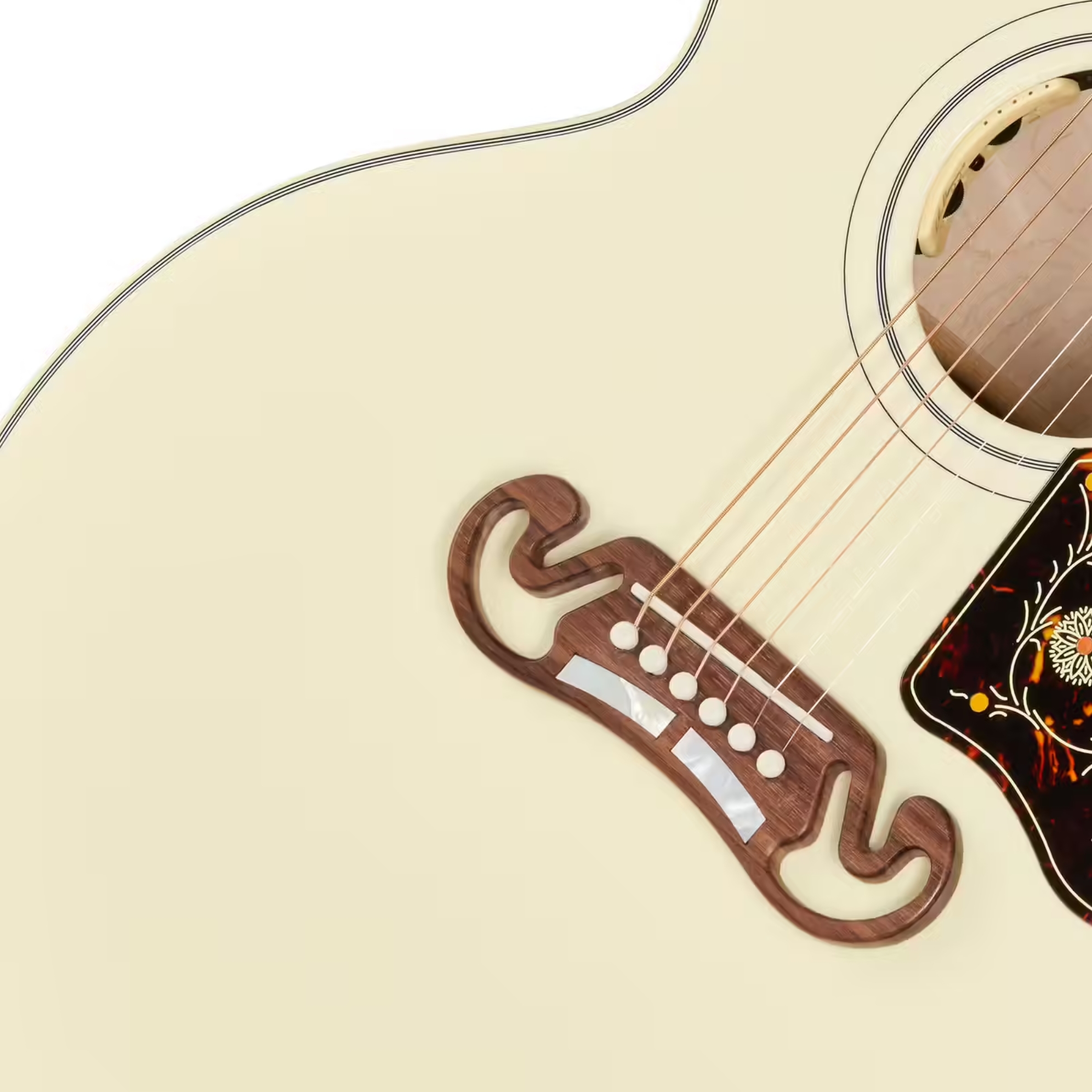 Gibson Sj200 Standard Modern Jumbo Epicea Erable Rw - Classic White - Folk gitaar - Variation 3