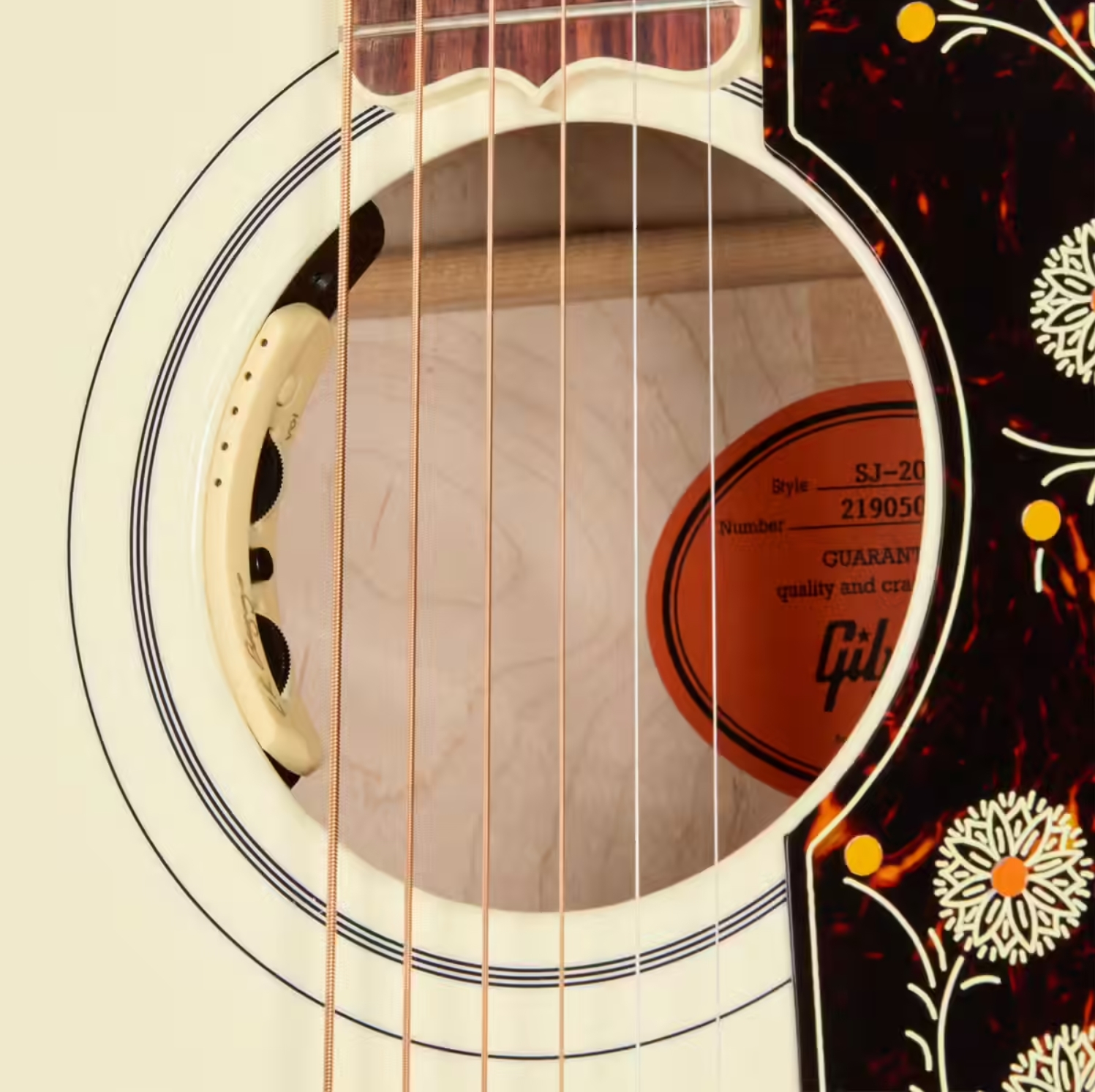 Gibson Sj200 Standard Modern Jumbo Epicea Erable Rw - Classic White - Folk gitaar - Variation 4