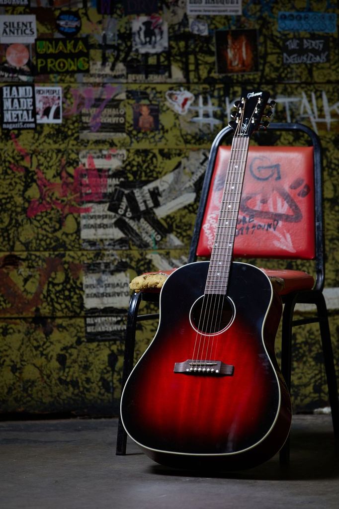 Gibson Slash J-45 2020 Signature Epicea Acajou Rw - Vermillion Burst - Elektro-akoestische gitaar - Variation 9