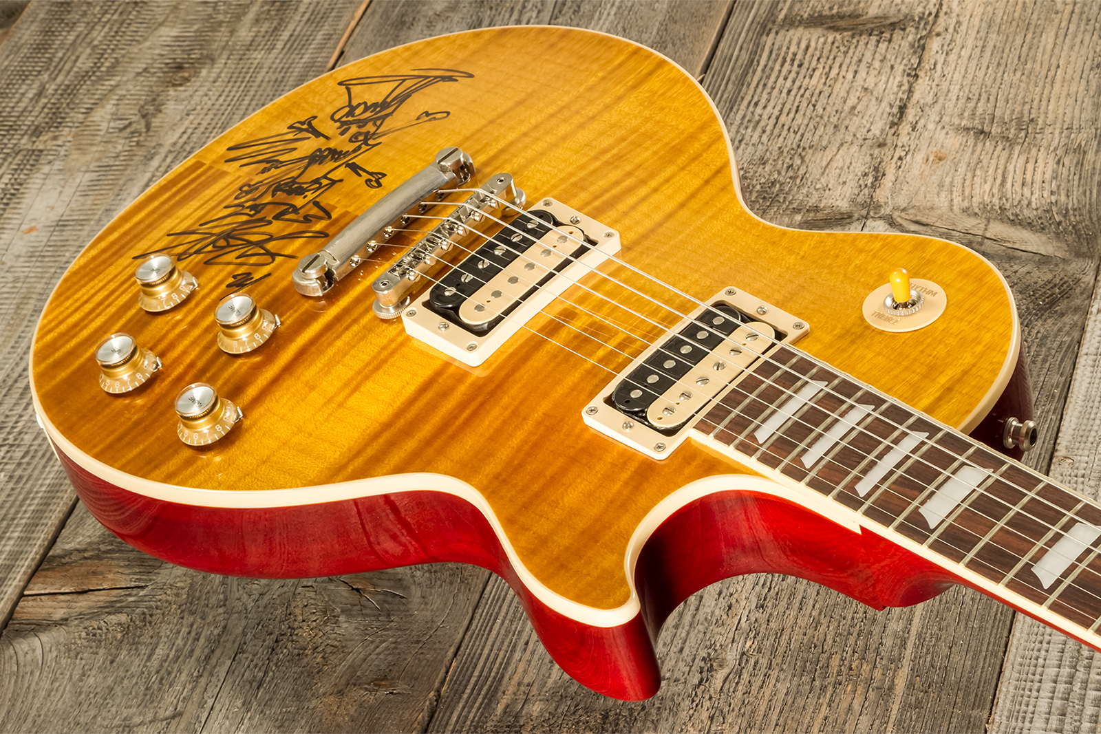 Gibson Slash Les Paul Standard 50's Signed Signature 2h Ht Rw #206630069 - Appetite Amber - Enkel gesneden elektrische gitaar - Variation 2