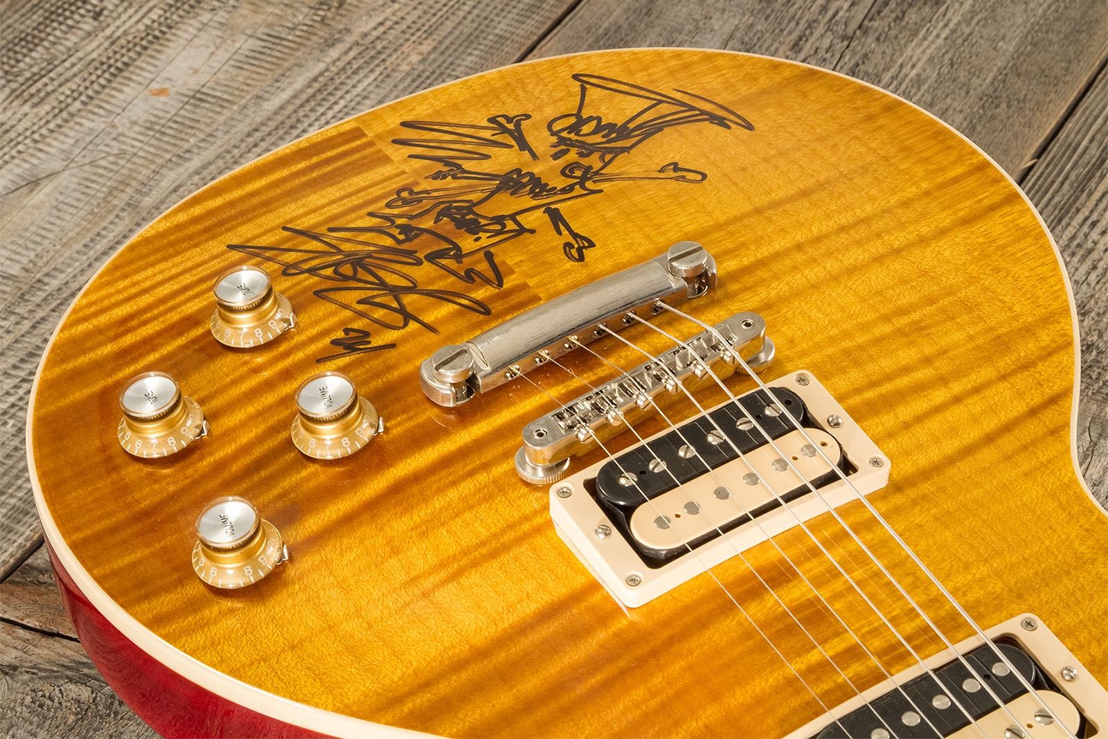 Gibson Slash Les Paul Standard 50's Signed Signature 2h Ht Rw #206630069 - Appetite Amber - Enkel gesneden elektrische gitaar - Variation 3