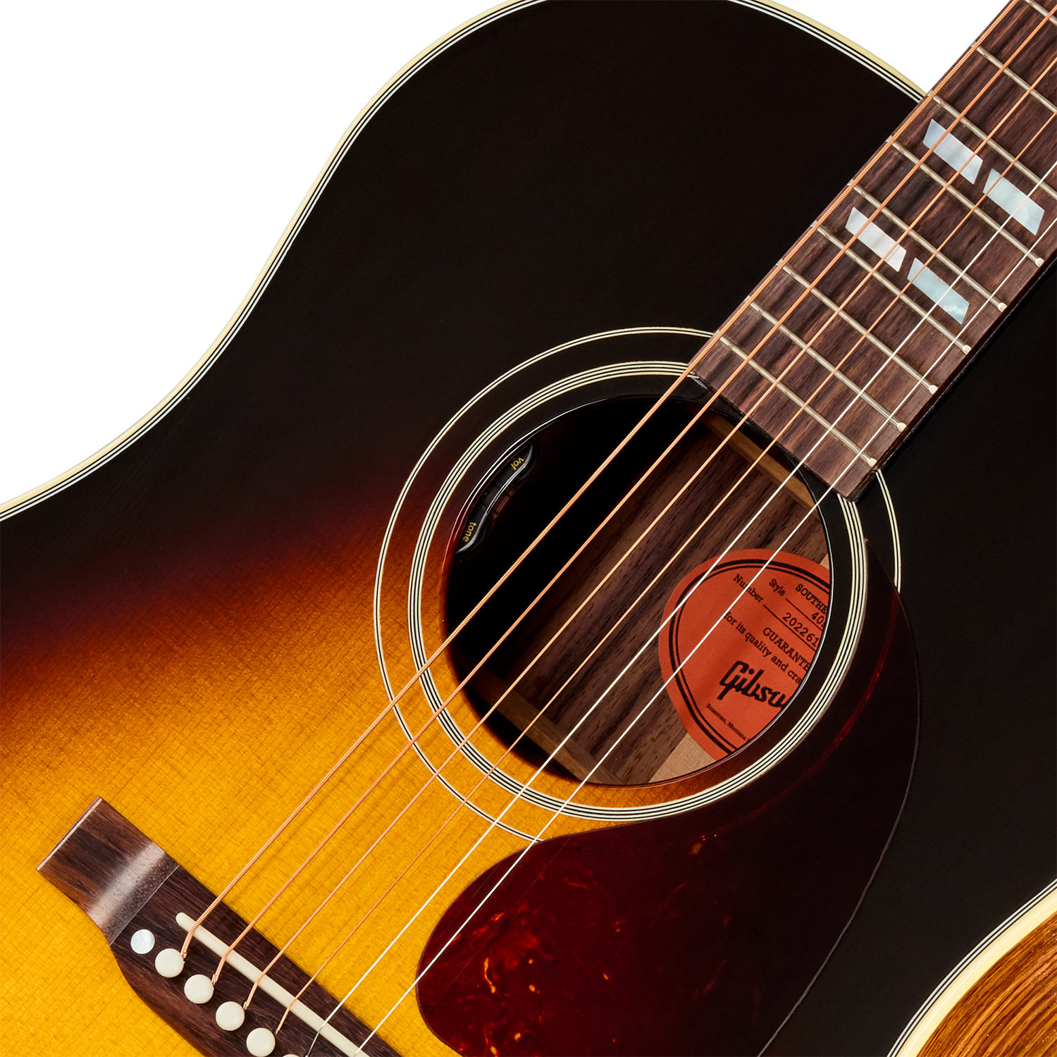Gibson Southern Jumbo 40s Original (baggs Hifi Dna) Dreadnought Epicea Palissandre Rw - Vintage Sunburst - Folk gitaar - Variation 2
