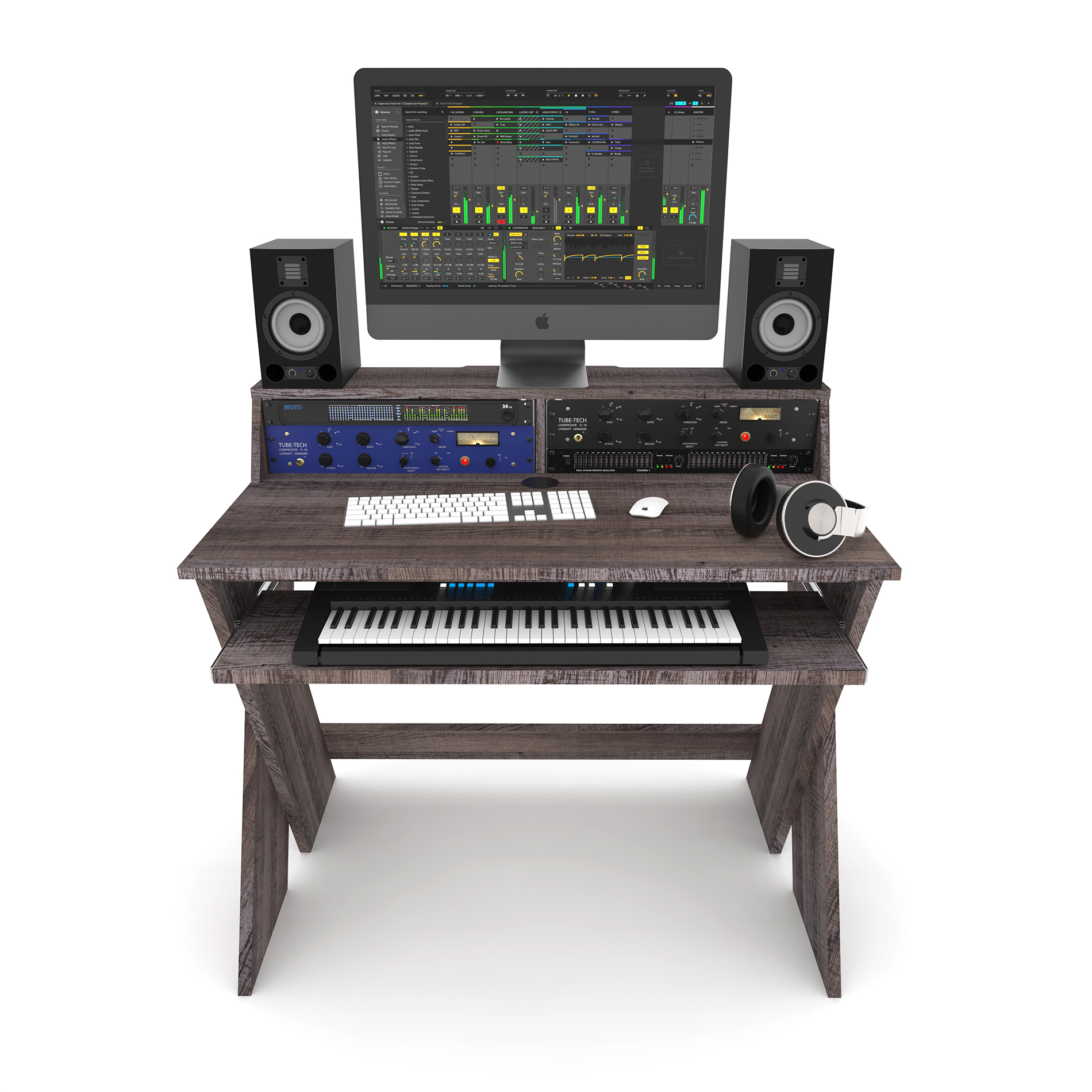 Glorious Sound Desk Compact Walnut - Studiomeubel - Variation 1