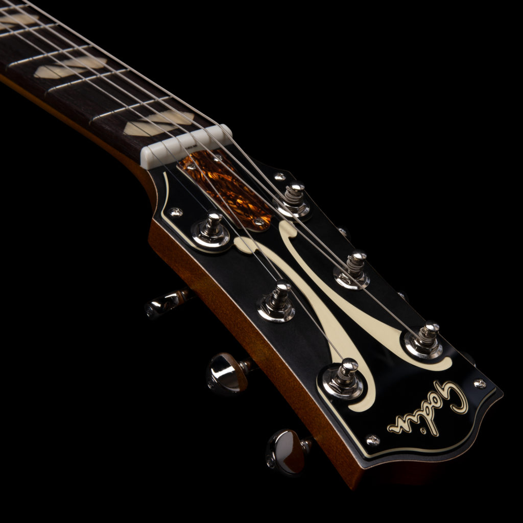 Godin 5th Avenue Jumbo P-rail 1h 1s P90 Bigsby Rw - Harvest Gold Semi-gloss - Hollow bodytock elektrische gitaar - Variation 6