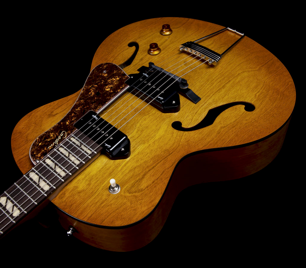 Godin 5th Avenue Jumbo P90 2s Ht Rw - Harvest Gold - Hollow bodytock elektrische gitaar - Variation 3