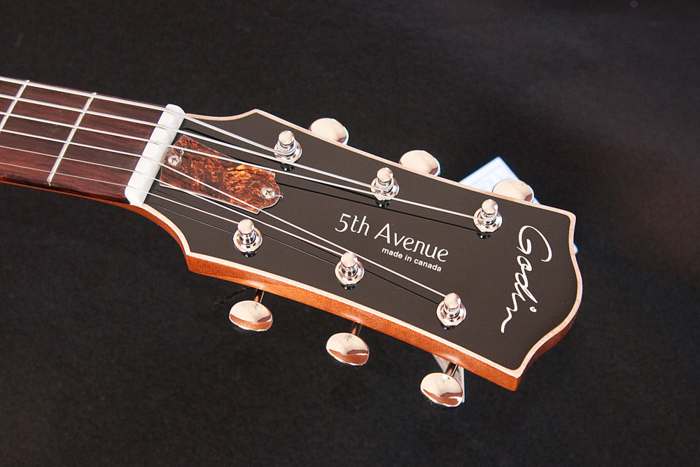 Godin 5th Avenue Kingpin P90 - Cognac Burst - Hollow bodytock elektrische gitaar - Variation 3