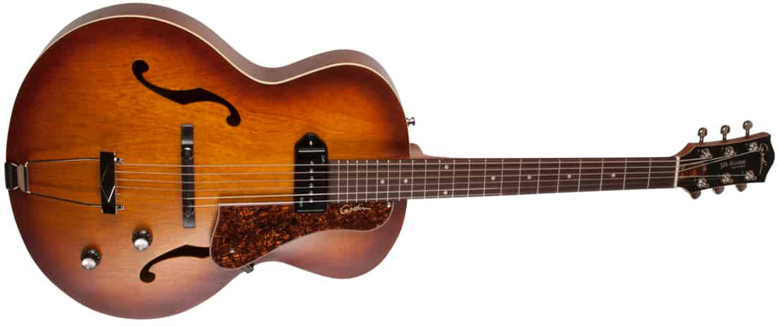 Godin 5th Avenue Kingpin P90 Rw - Cognac Burst - Hollow bodytock elektrische gitaar - Variation 1