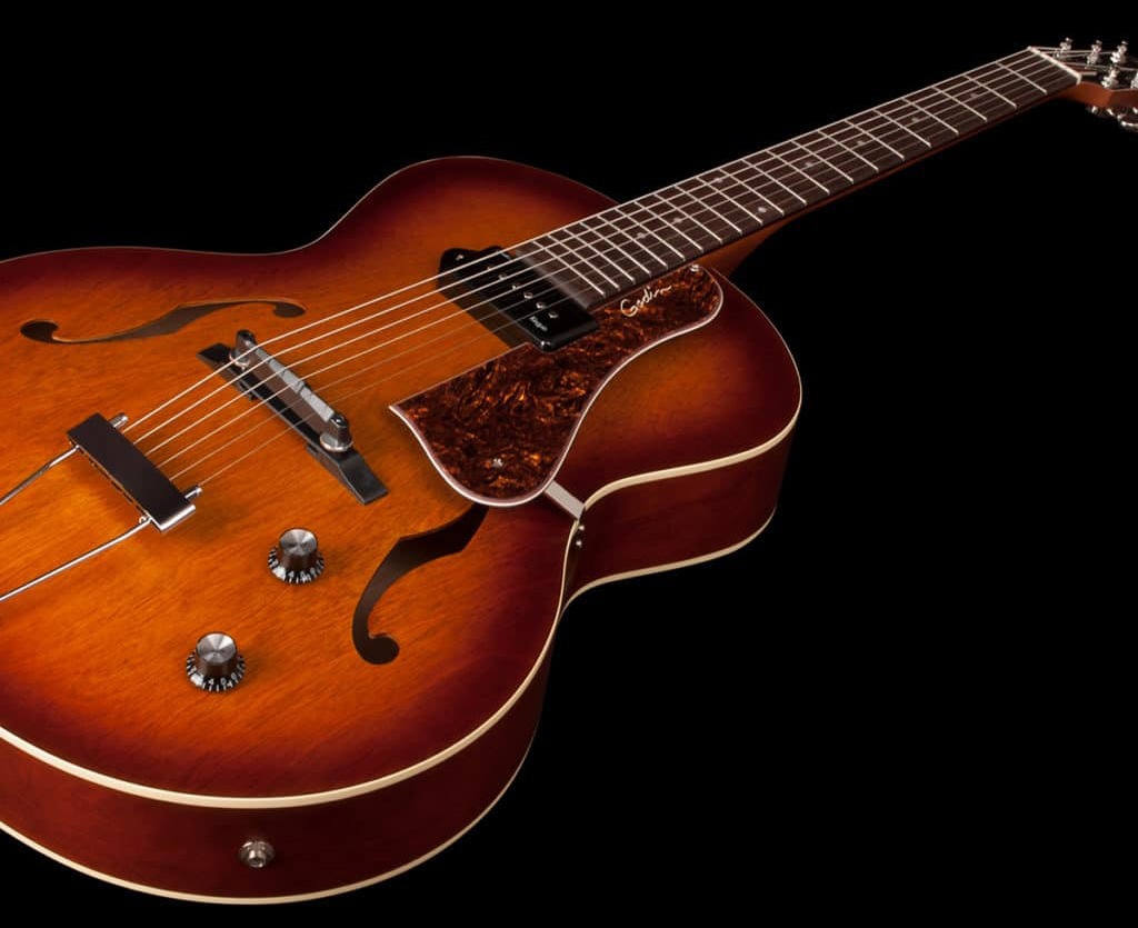 Godin 5th Avenue Kingpin P90 Rw - Cognac Burst - Hollow bodytock elektrische gitaar - Variation 3