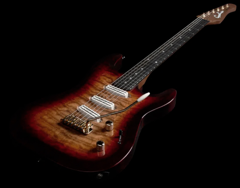 Godin Artisan Stiii 3h Trem En - Whiskey Burst - Elektrische gitaar in Strat vorm - Variation 2