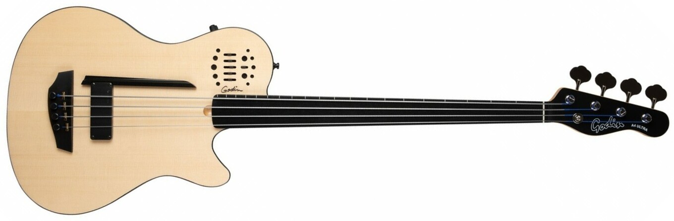 Godin A4 Bass Ultra Fretless En Ric - Natural Sg - Akoestische bas - Main picture