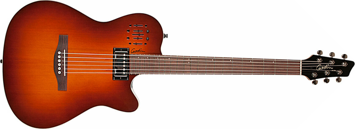 Godin A6 Ultra Rw +housse - Cognac Burst - Elektro-akoestische gitaar - Main picture