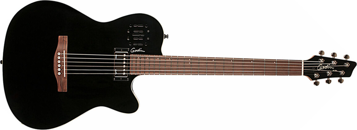 Godin A6 Ultra Rw +housse - Black - Elektro-akoestische gitaar - Main picture