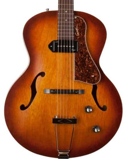 Hollow bodytock elektrische gitaar Godin 5th Avenue Kingpin P90 RW - Cognac burst