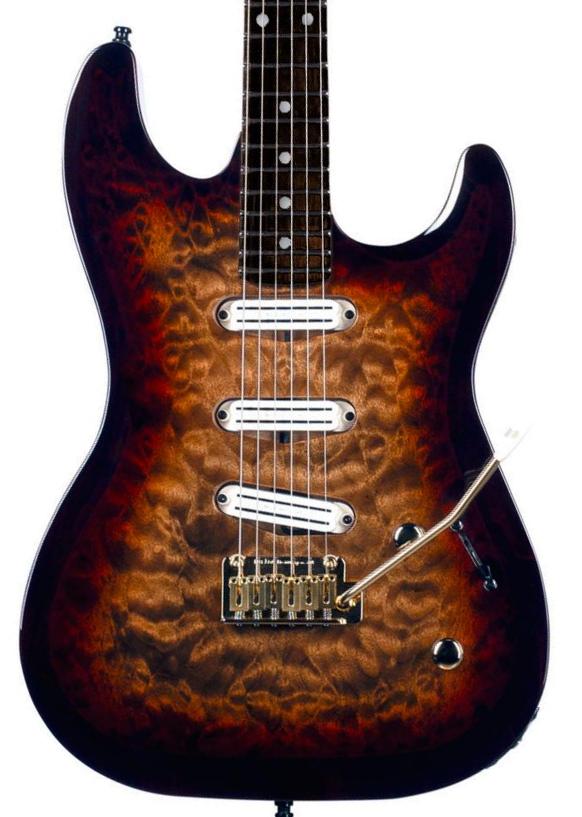 Elektrische gitaar in strat vorm Godin Artisan ST-III EN - WHISKEY BURST