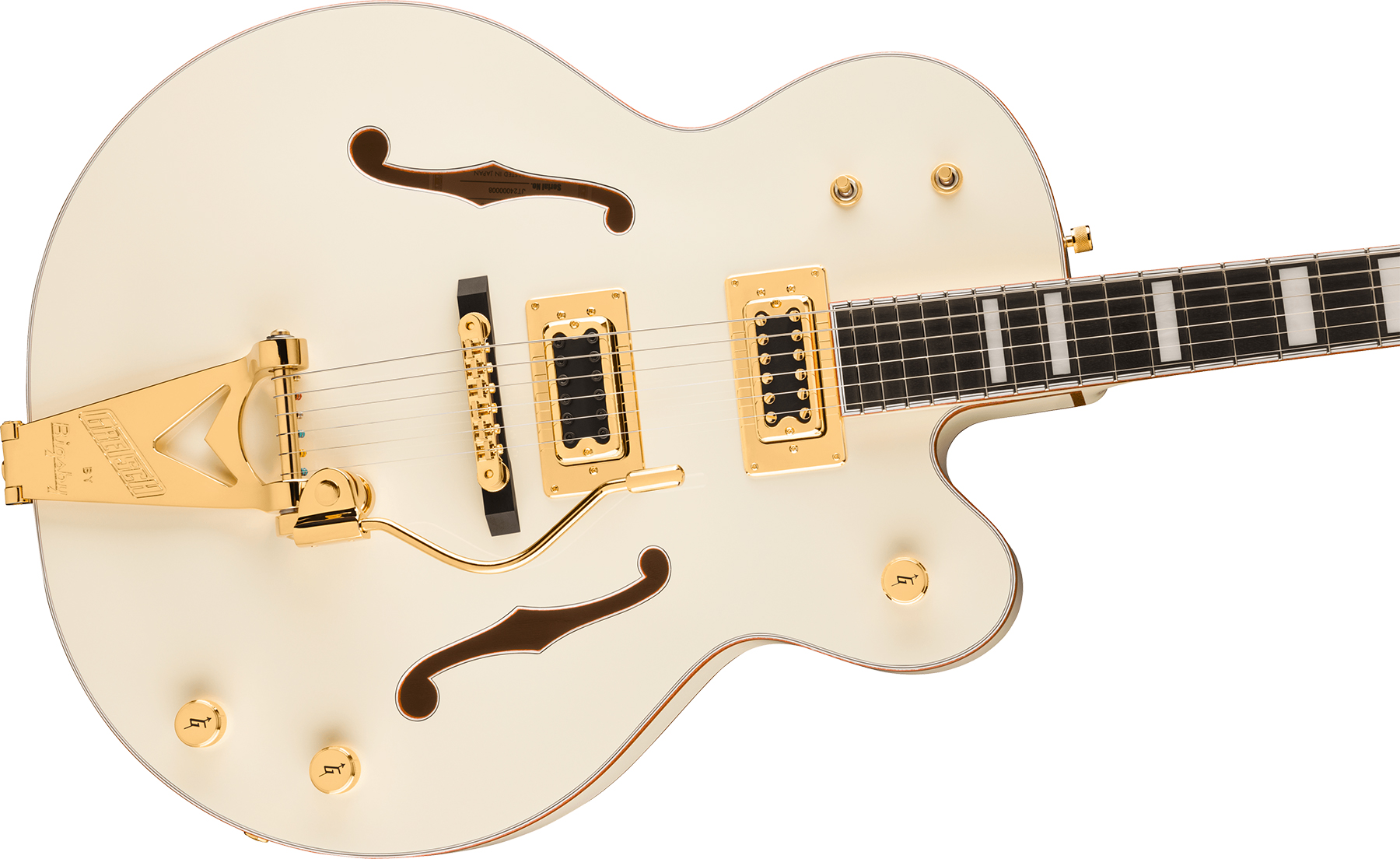 Gretsch Billy Duffy Falcon G8424tg Bigsby Jap Ltd Signature 2h Trem Eb - Vintage White - Semi hollow elektriche gitaar - Variation 2