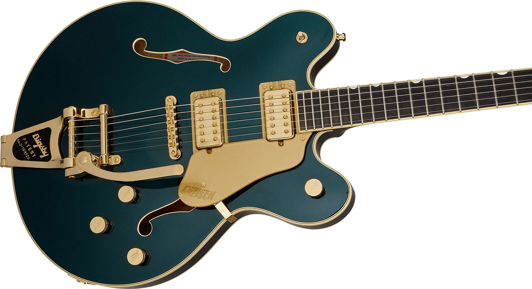 Gretsch Broadkaster Lx Center Block Dc Bigsby Gh Pro. Jap 2h Trem Eb - Cadillac Green - Semi hollow elektriche gitaar - Variation 2