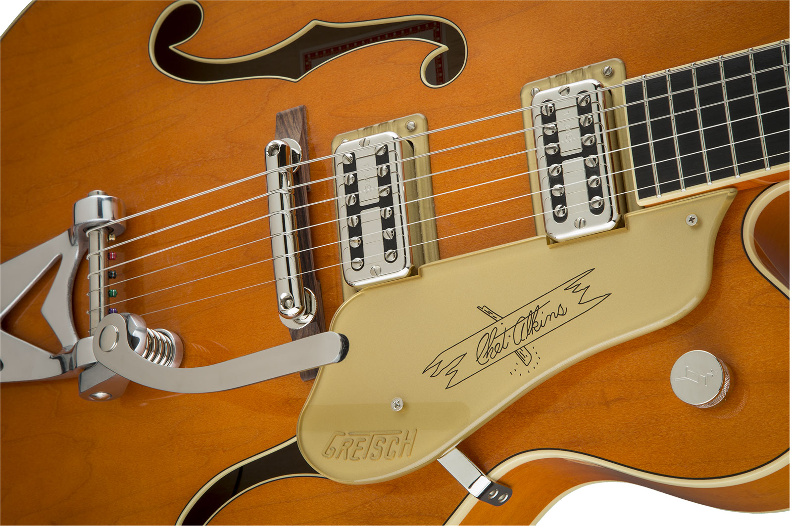 Gretsch Chet Atkins G6120t-59 Vintage Select 1959 Bigsby Pro Jap 2h Tv Jones Trem Eb - Vintage Orange Stain - Hollow bodytock elektrische gitaar - Var