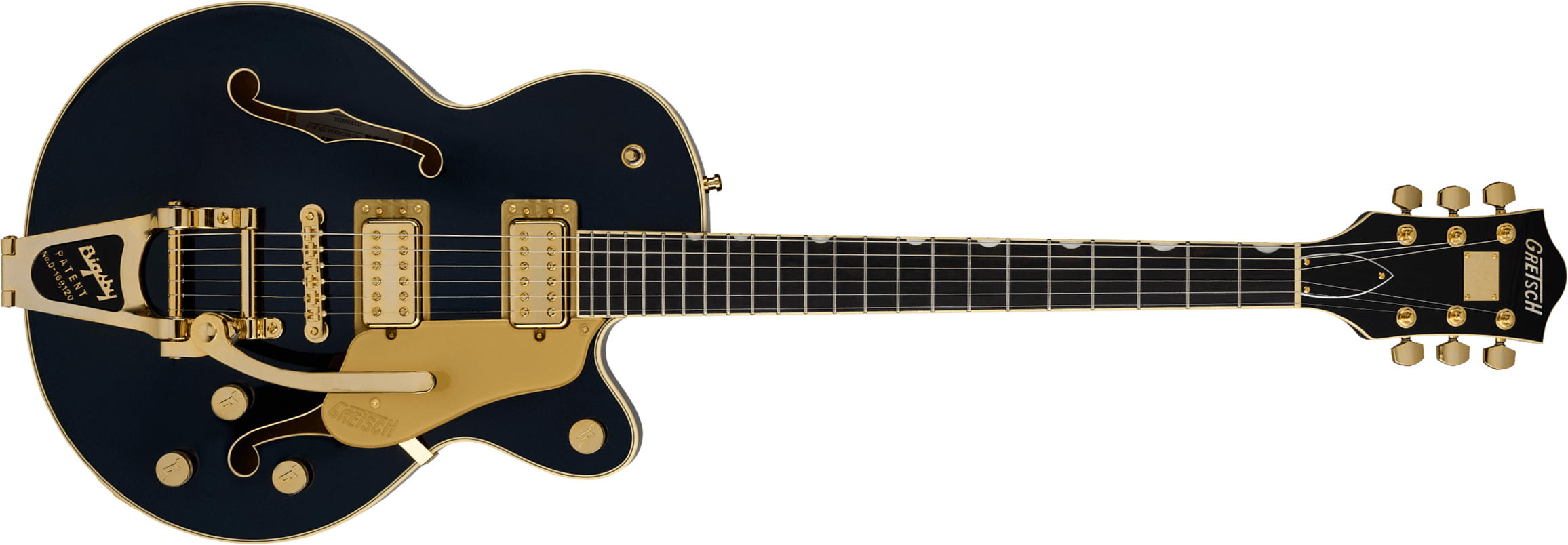 Gretsch Broadkaster Jr Lx Center Block Dc Bigsby Pro. Jap 2h Trem Eb - Midnight Sapphire - Semi hollow elektriche gitaar - Main picture