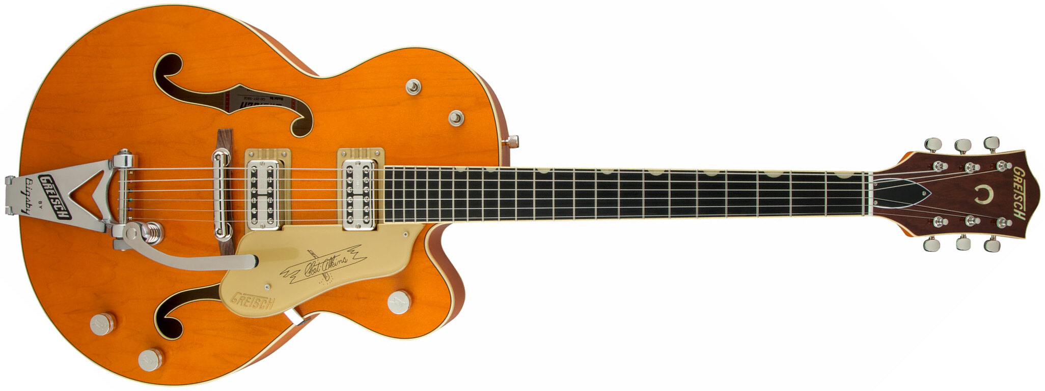 Gretsch Chet Atkins G6120t-59 Vintage Select 1959 Bigsby Pro Jap 2h Tv Jones Trem Eb - Vintage Orange Stain - Hollow bodytock elektrische gitaar - Mai