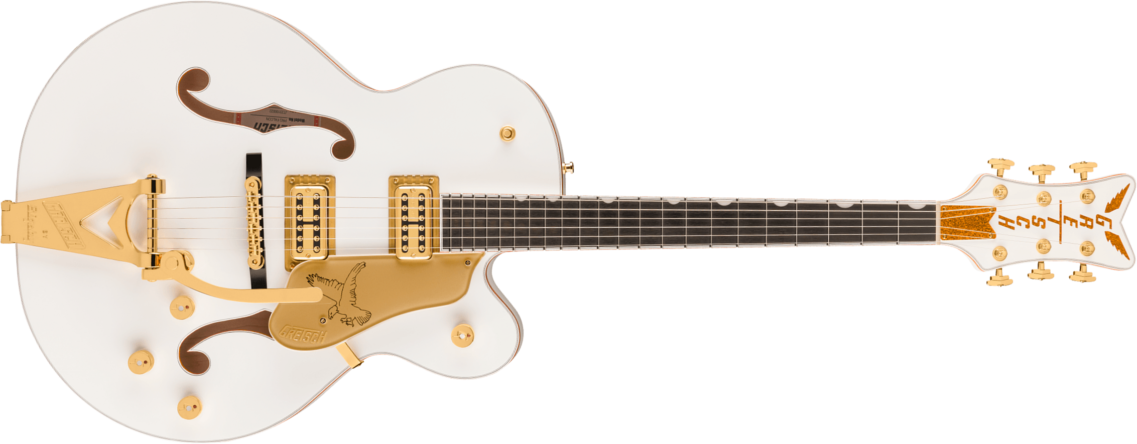 Gretsch Falcon Hollow Body Bigsby Pro Jap 2h Trem Eb - White - Semi hollow elektriche gitaar - Main picture