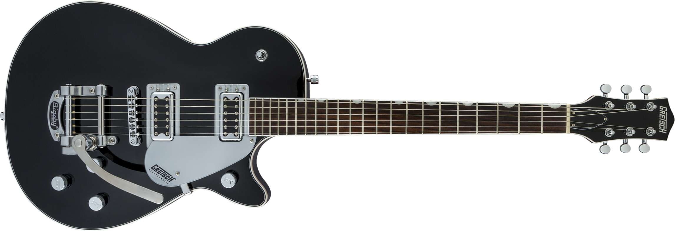 Gretsch G5230t Electromatic Jet Ft Single-cut Bigsby Hh Trem Wal - Black - Enkel gesneden elektrische gitaar - Main picture