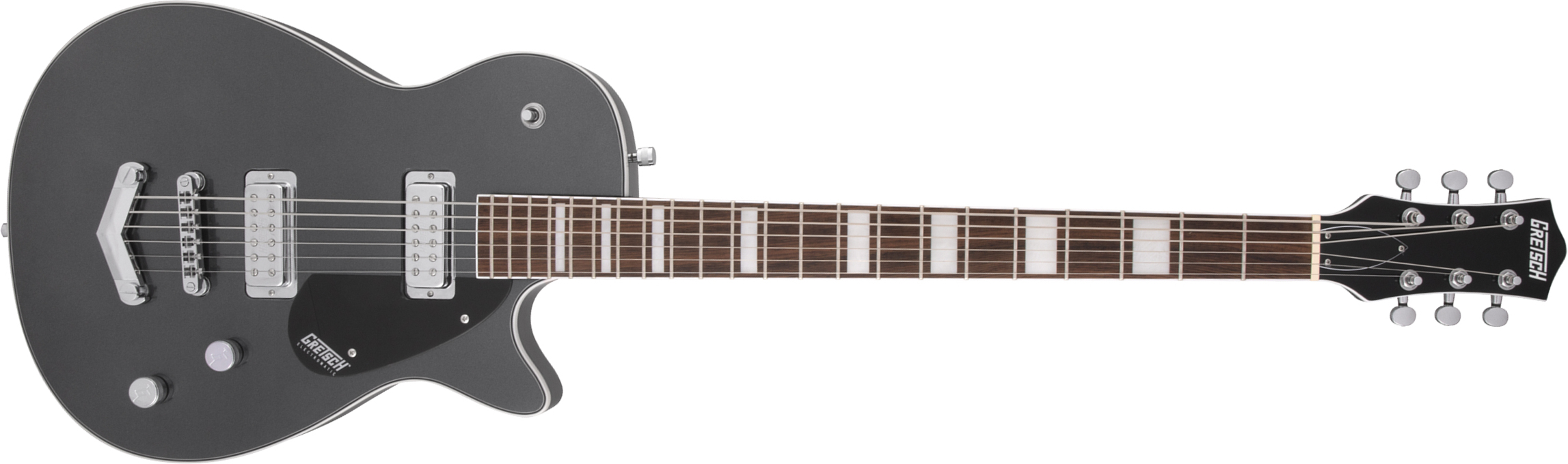Gretsch G5260 Electromatic Jet V-stoptail Hh Ht Lau - London Grey - Bariton elektrische gitaar - Main picture