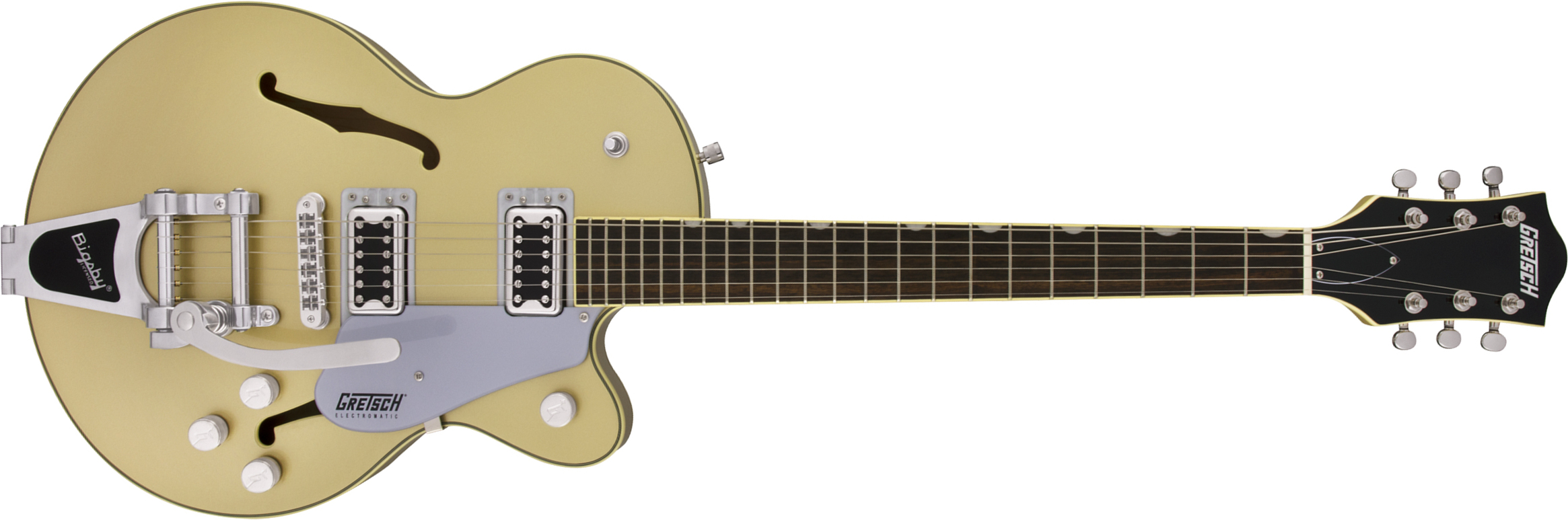 Gretsch G5655t Streamliner Center Block Jr Single-cut Bigsby Hh Trem Lau - Casino Gold - Semi hollow elektriche gitaar - Main picture