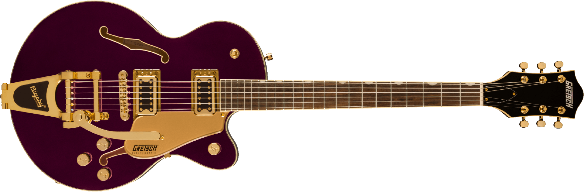 Gretsch G5655tg Electromatic Center Block Jr. Hh Bigsby Lau - Amethyst - Semi hollow elektriche gitaar - Main picture