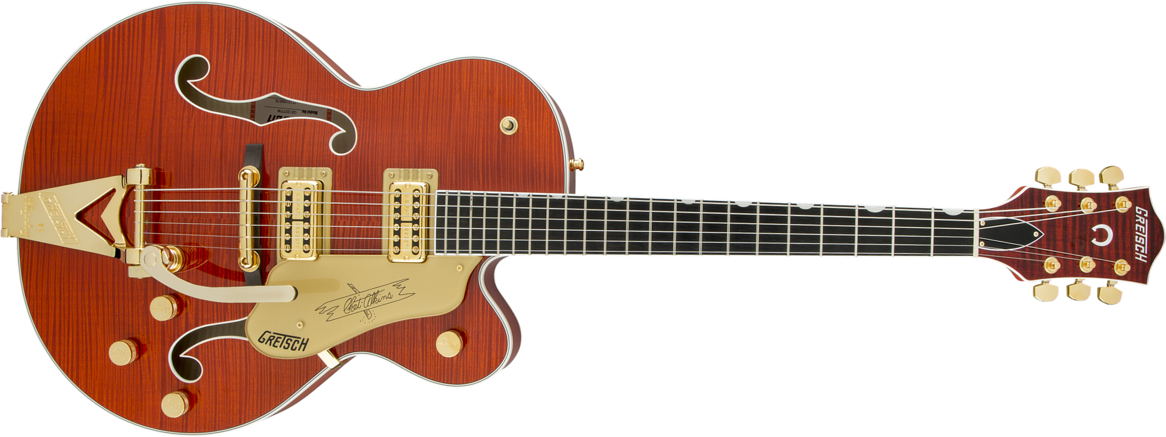 Gretsch G6120tfm Players Edition Nashville Pro Jap Bigsby Eb - Orange Stain - Semi hollow elektriche gitaar - Main picture