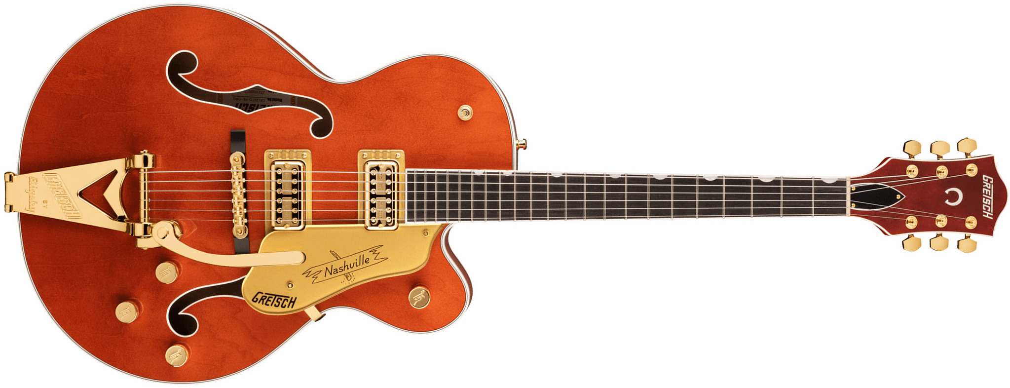 Gretsch G6120tg Players Edition Nashville Pro Jap Bigsby Eb - Orange Stain - Hollow bodytock elektrische gitaar - Main picture