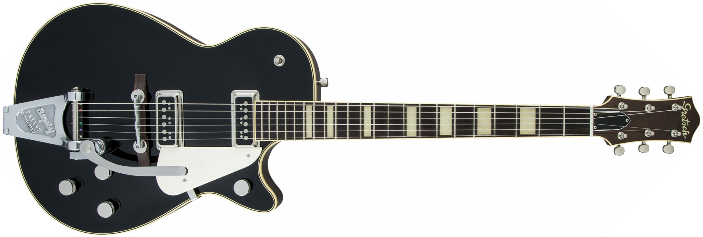 Gretsch G6128t-53 1953 Duo Jet Vintage Select Jap 2h Tv Jones Trem Bigsby Rw - Black - Enkel gesneden elektrische gitaar - Main picture