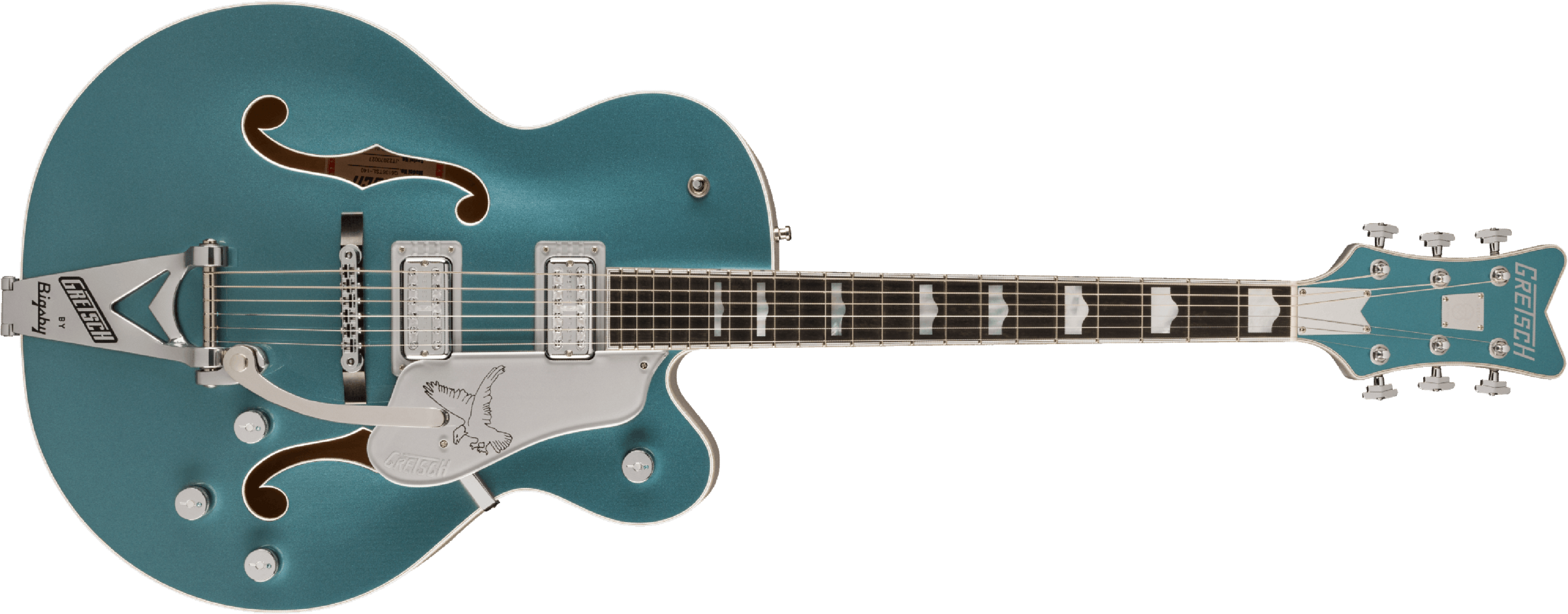 Gretsch G6136t-140 Ltd 140th Double-platinum Falcon Eb - Two-tone Stone Platinum/pure Platinum - Semi hollow elektriche gitaar - Main picture